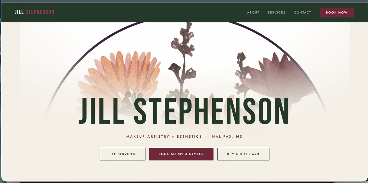 Jill Stephenson Esthetics website